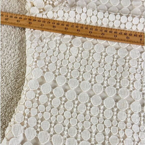 Lauren Ralph Lauren Dress womens size 8 cushion cut Lace white Geometric sheath - Picture 9 of 11